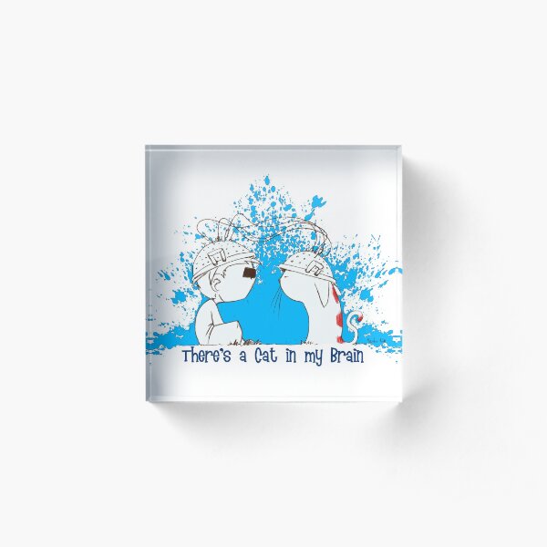 A Cat in my Brain by Feroldi Acrylic Block