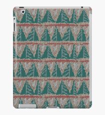 Knitted canvas with a festive pattern ornament. iPad Case/Skin