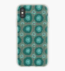 Knitted canvas with a festive pattern ornament. iPhone Case