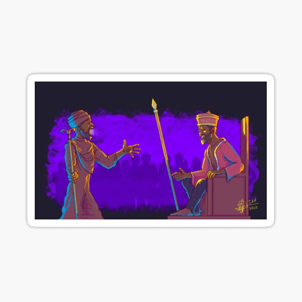 Saint Yared and the Emperor Gabra Masqal Sticker