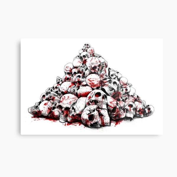 Pile of skulls Metal Print