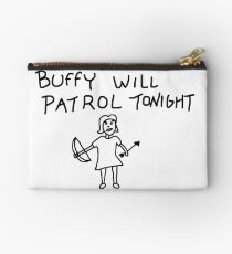 Buffy Will Patrol Tonight, Buffy the Vampire Slayer, BtVS, 90s, Hush, Joss Whedon, Giles, The Gentlemen, Once More With Feeling Studio Pouch