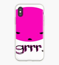 Angry Pink Blobby Head iPhone Case