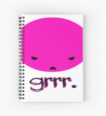 Angry Pink Blobby Head Spiral Notebook