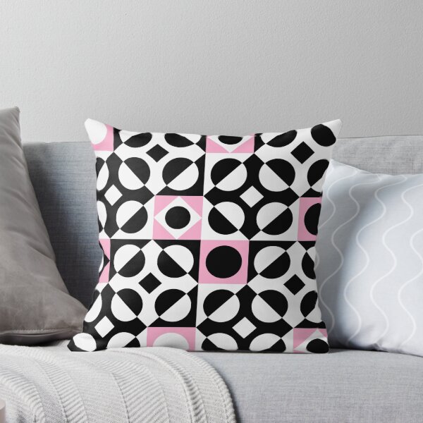 Item preview, Pink, Black and White Geometric Mid Century Design designed and sold by Elsy's Art.
