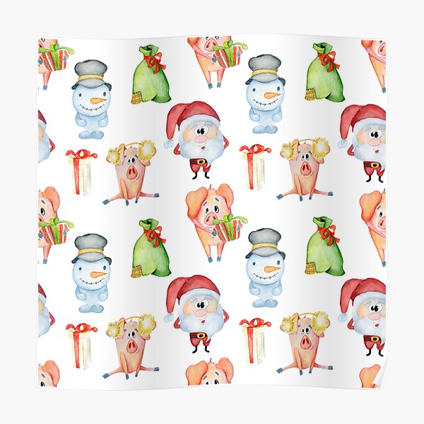 Piggy Santa Posters Redbubble - gfx santa time gfx on twitter roblox shirt template