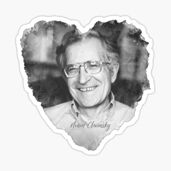 Item preview, Noam Chomsky Heart Sticker designed and sold by dhillondesigns.