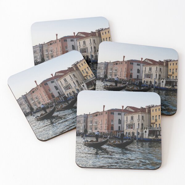 Item preview, Venice, Italy - Glossy Water Gondola Pair on Canalazzo the Grand Canal designed and sold by Georgia Mizuleva.