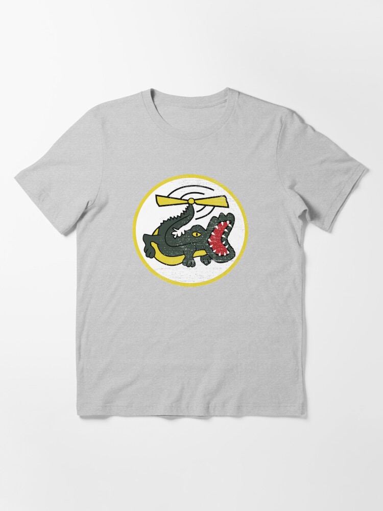 Alternate view of Funny Crocodile Helicopter Military Pilot Patch Shirt Gear Essential T-Shirt