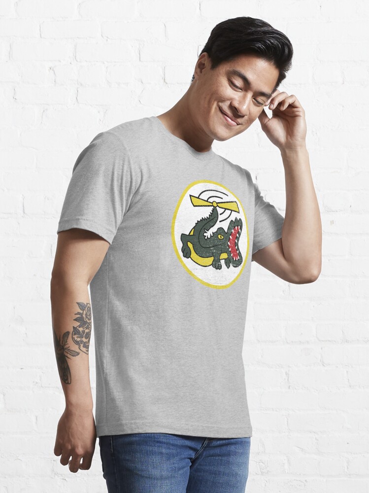 Alternate view of Funny Crocodile Helicopter Military Pilot Patch Shirt Gear Essential T-Shirt
