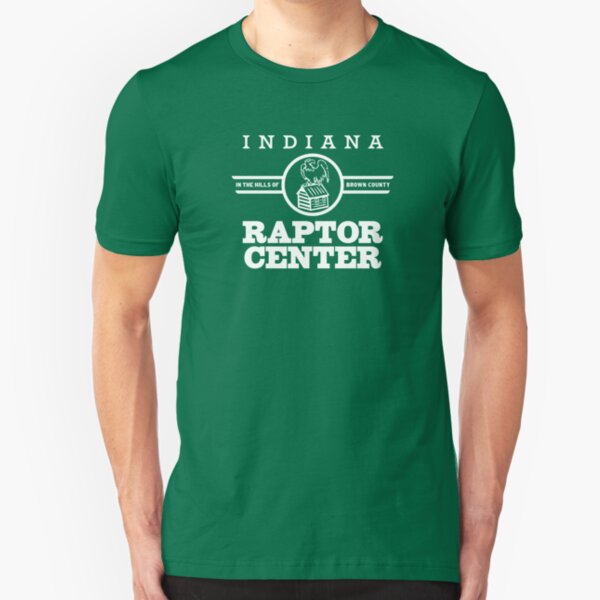 Bald Eagle Cabin Indiana Raptor Center Logo Slim Fit T-Shirt