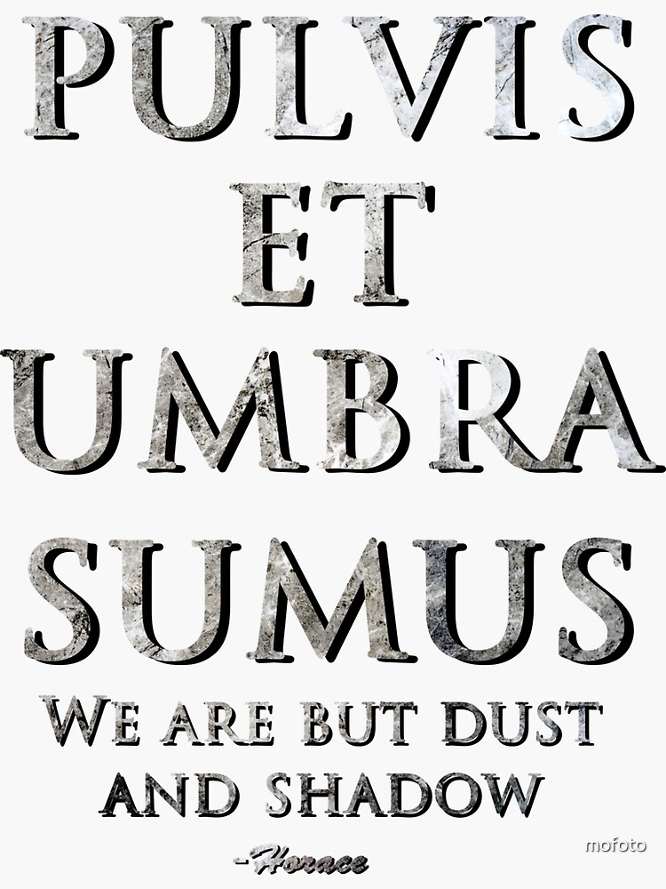 Pulvis et umbra deals sumus google translate