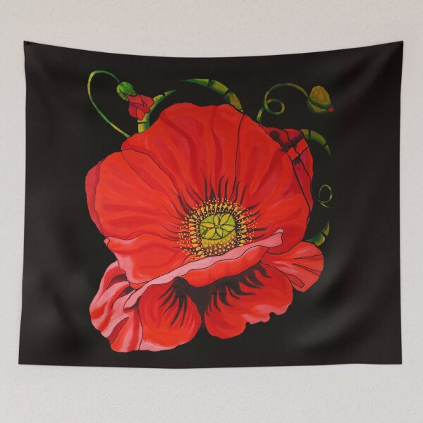 Item preview, Big Red Poppy Belize designed and sold by caribbeancolors.