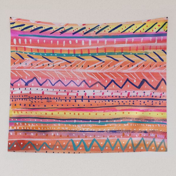 Item preview, Hand painted Bright Patterned Stripes designed and sold by melaniebiehle.