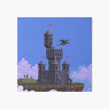 Pixel Art Castle Art Board Prints Redbubble