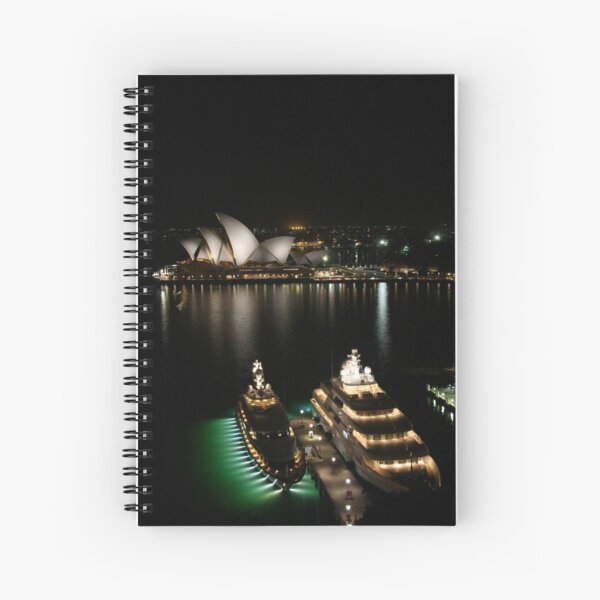 Super-villain yachts in Sydney Harbour Spiral Notebook
