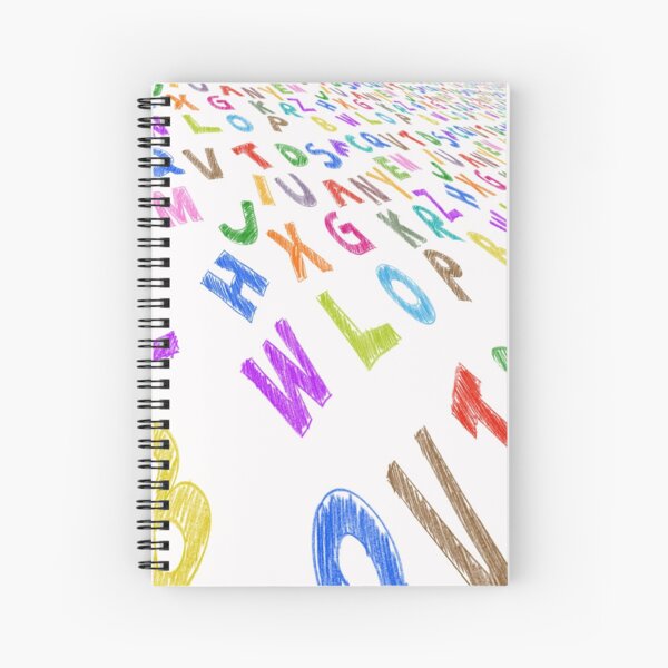 Alphabetical Spiral Notebooks Redbubble