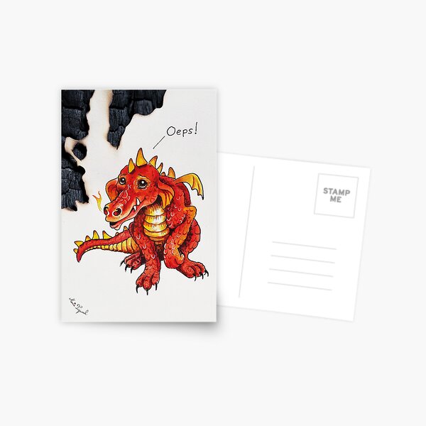 Dragon by Maria Tiqwah Postcard