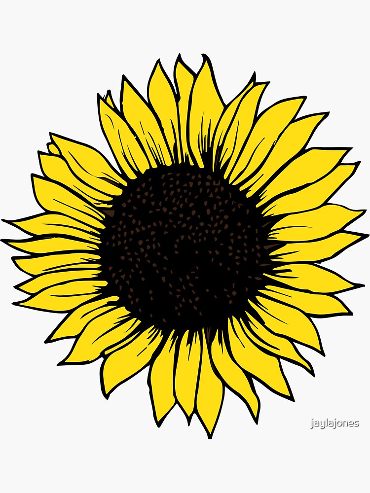"Sunflower" Sticker for Sale by jaylajones | Redbubble