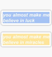 luck / miracles set Sticker