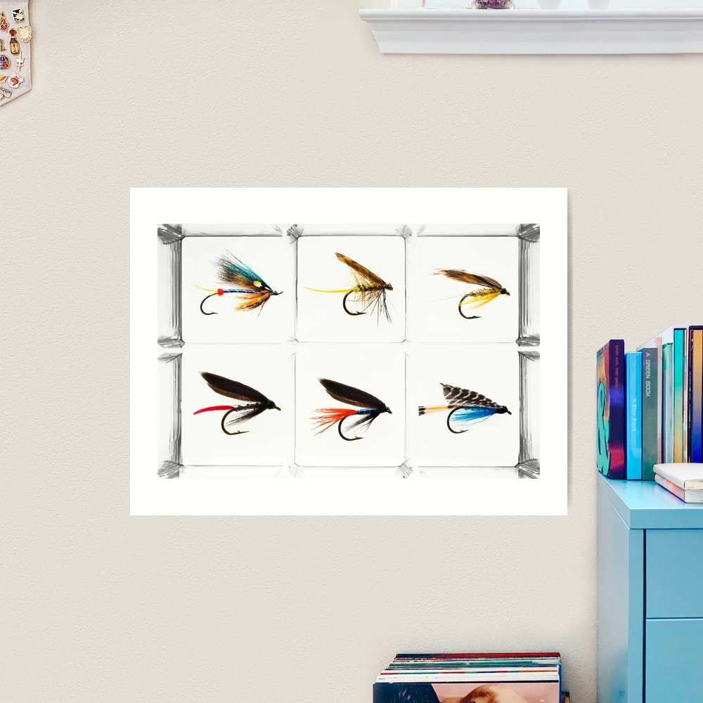 Two Fly Fishing Lures Mounted Print for Sale by Andrew Bret Wallis