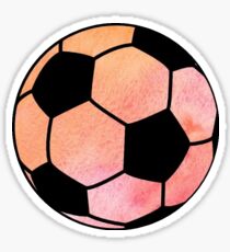 Pegatina Pelota de futbol acuarela