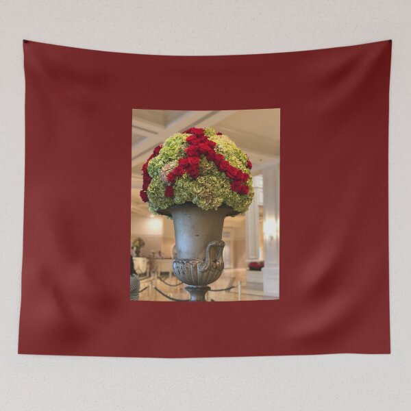 Item preview, Full Vase of Beautiful Red and White Flowers designed and sold by 2CrabbySisters.
