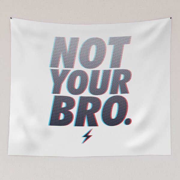 Item preview, STATEMENT NOT YOUR BRO, HALFTONE GLITCH LETTERING, BY SUBGIRL designed and sold by SUBGIRL.
