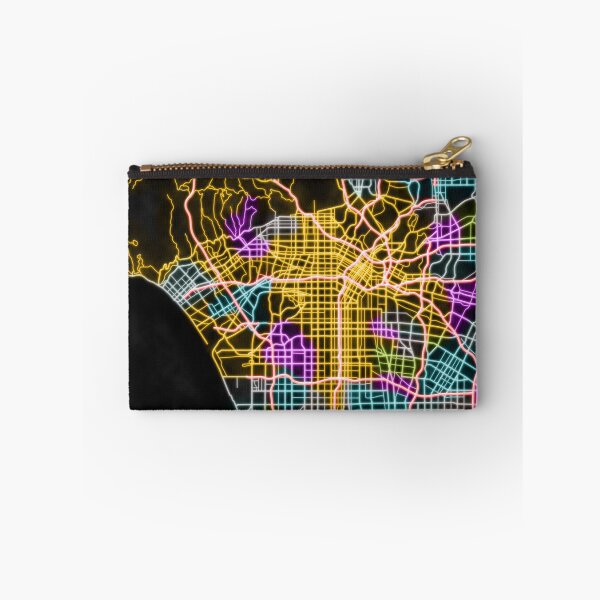 Artikelvorschau, Los Angeles Kalifornien Stadtplan in Neonfarben entworfen und verkauft von neonmaps.