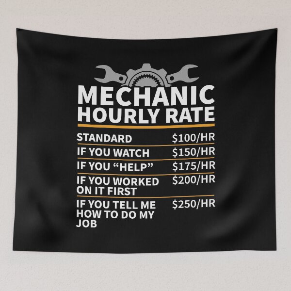 Item preview, Mechanic Hourly Rate designed and sold by designeclipse.
