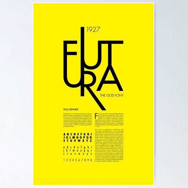Item preview, Futura the god font - Yellow designed and sold by JAMSdesignsinc.