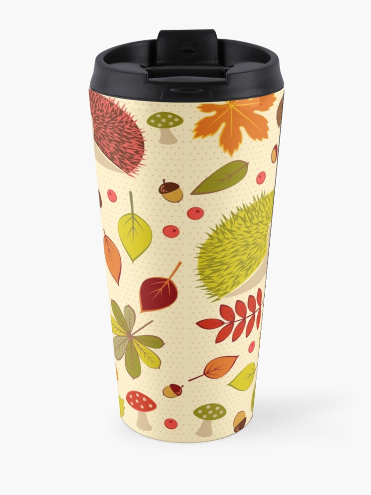 Alternate view of Hedgehogs and Chestnuts Travel Coffee Mug