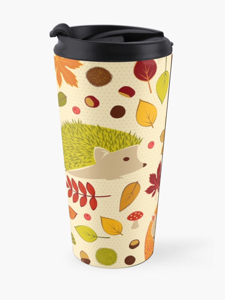 Alternate view of Hedgehogs and Chestnuts Travel Coffee Mug