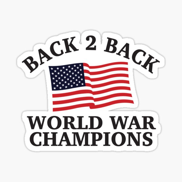 Back To World War Champs Stickers Redbubble