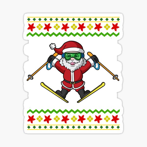 Aperçu de l'œuvre Noël en ski Santa créée et vendue par frittata.