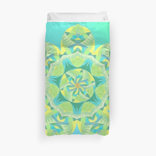 Grasshopper Katydid Leaves and Fauna Fall Into Winter Collection by Green Bee Mee Duvet Cover