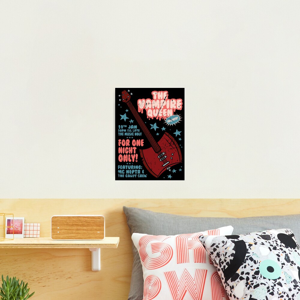 The Vampire Queen Music Poster Photographic Print
