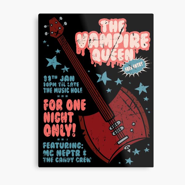 The Vampire Queen Music Poster Metal Print