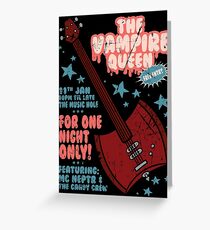 The Vampire Queen Music Poster Greeting Card