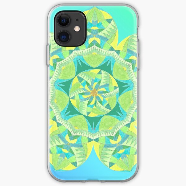 Grasshopper Katydid Leaves and Fauna Fall Into Winter Collection by Green Bee Mee iPhone Soft Case