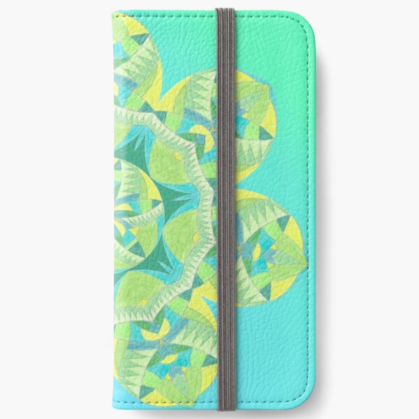 Grasshopper Katydid Leaves and Fauna Fall Into Winter Collection by Green Bee Mee iPhone Wallet