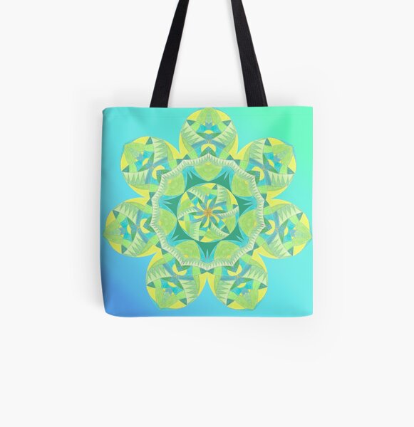 Grasshopper Katydid Leaves and Fauna Fall Into Winter Collection by Green Bee Mee All Over Print Tote Bag