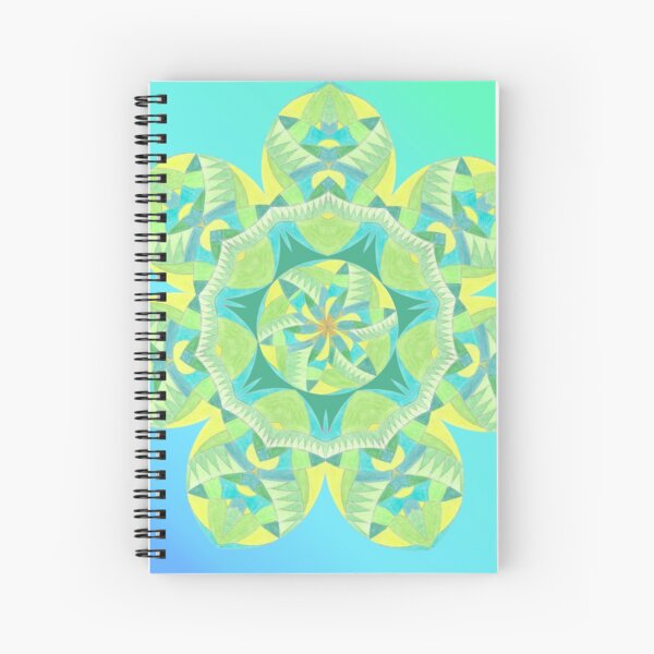 Grasshopper Katydid Leaves and Fauna Fall Into Winter Collection by Green Bee Mee Spiral Notebook