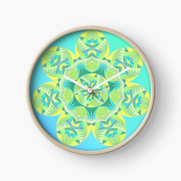 Grasshopper Katydid Leaves and Fauna Fall Into Winter Collection by Green Bee Mee Clock