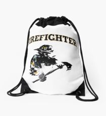 Brush with a Firefighter Drawstring Bag