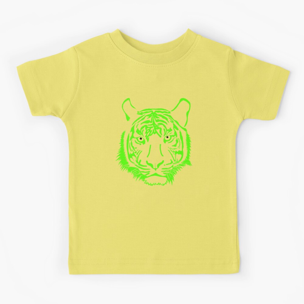 Neon Tiger print in neon Awesome for Sale green.\