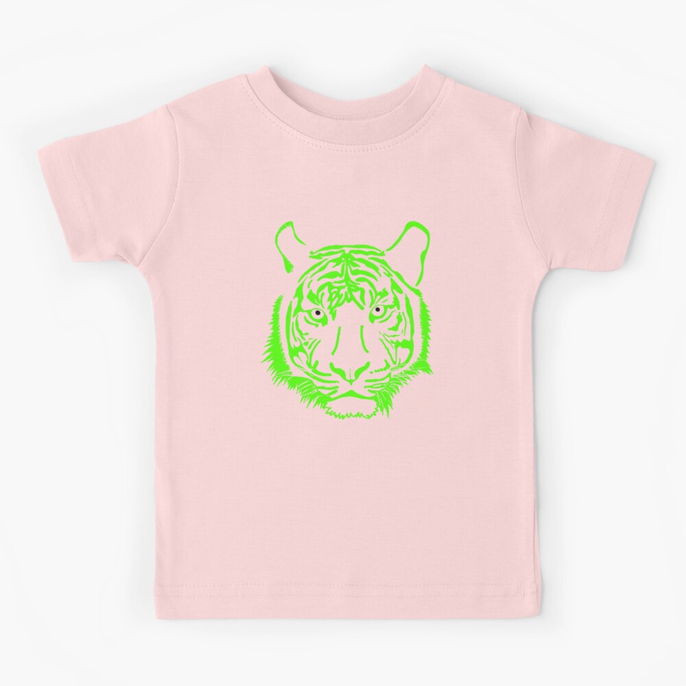 T-shirt. neon print Tiger Kez for green.\
