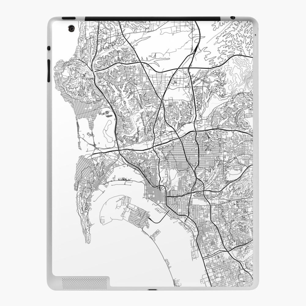 Coque Et Skin Adhesive Ipad Affiche Murale De San Diego Carte Affiche Cadeau De La Californie Home And Nursery Decor De Carte Moderne Pour Le Bureau Art De La Carte Cadeaux