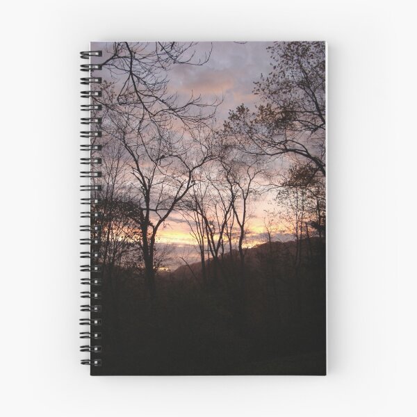 Item preview, Pink and Purple Sunrise over the tree tops designed and sold by sermelis.