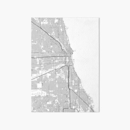 Map of Chicago University Campus Pictorial Birds-eye View Wall Art Poster Decor